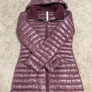 Lululemon Athletica Shiny Plum Puffer Jacket